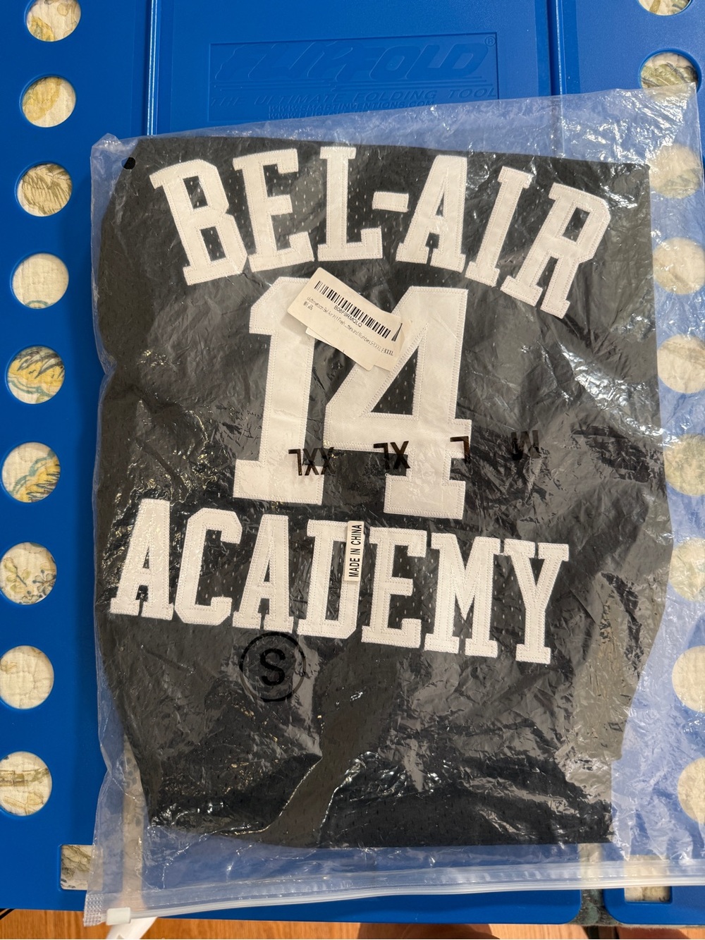 NWT Bel-Air Academy #14 Basketball Jersey Black Mesh Tank Top Small